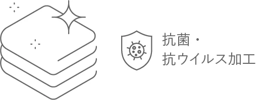 抗菌・抗ウイルス加工のアイコン