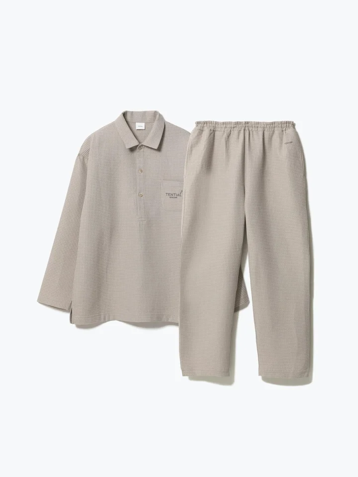 BAKUNE Waffle Men's グレージュ
