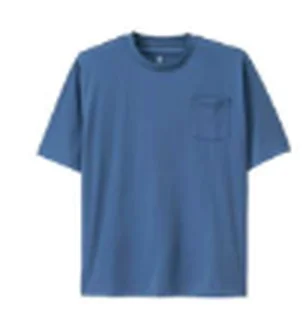 島忠 Sミラク ポケット付き半袖Tシャツ（ブルー）